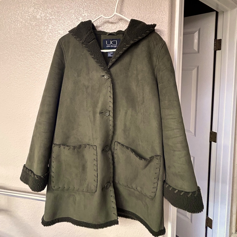 Woman’s small coat, in Olive Green, by Utex Design